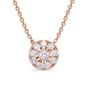 Rose Gold Diamond Necklace Rose Gold Diamond Necklace