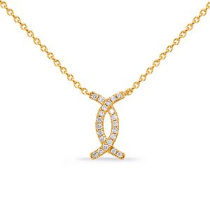 Yellow Gold Diamond Necklace Yellow Gold Diamond Necklace