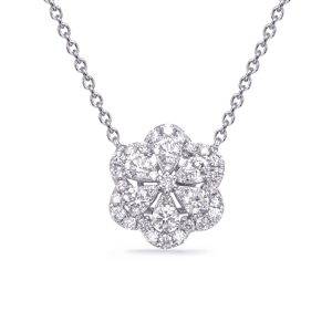 White Gold Diamond Necklace White Gold Diamond Necklace