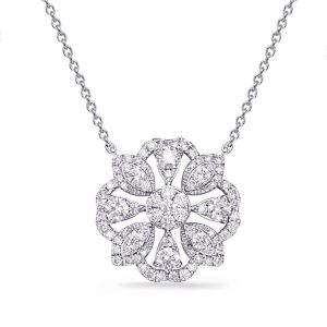 White Gold Diamond Necklace White Gold Diamond Necklace