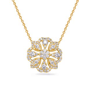Yellow Gold Diamond Necklace Yellow Gold Diamond Necklace