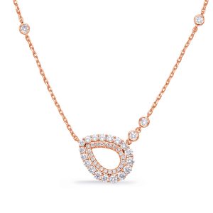 Rose Gold Diamond Necklace Rose Gold Diamond Necklace
