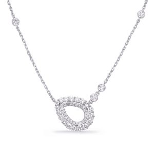 White Gold Diamond Necklace White Gold Diamond Necklace