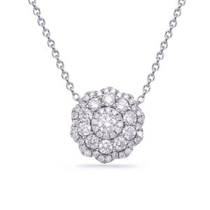 White Gold Diamond Necklace White Gold Diamond Necklace