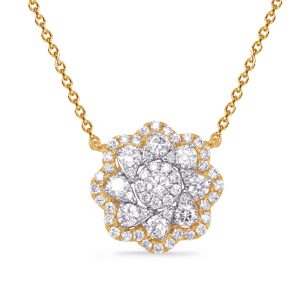Yellow & White Gold Diamond Necklace Yellow & White Gold Diamond Necklace