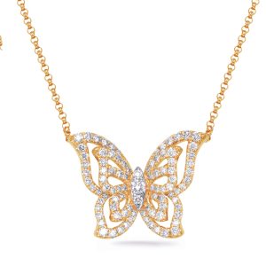 Yellow Gold Diamond Necklace Yellow Gold Diamond Necklace