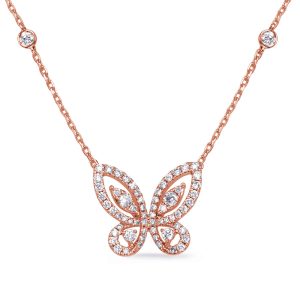 Rose Gold Diamond Necklace Rose Gold Diamond Necklace