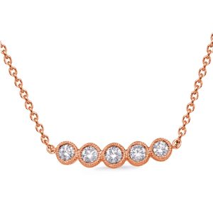 Rose Gold Diamond Necklace Rose Gold Diamond Necklace