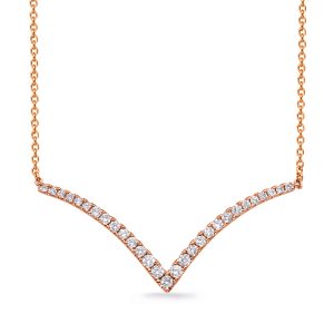 Rose Gold Diamond Necklace Rose Gold Diamond Necklace
