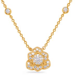 Yellow Gold Diamond Necklace Yellow Gold Diamond Necklace