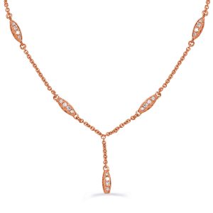 Rose Gold Diamond Necklace Rose Gold Diamond Necklace