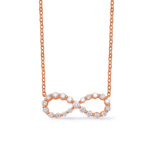 Rose Gold Diamond Infinity Necklace Rose Gold Diamond Infinity Necklace