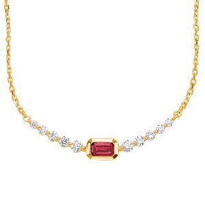 Yellow Gold Ruby & Diamond Necklace Yellow Gold Ruby & Diamond Necklace