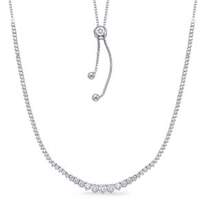 White Gold Diamond Necklace White Gold Diamond Necklace