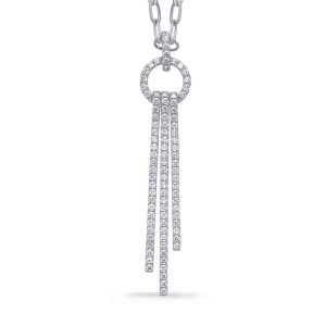 White Gold Diamond Necklace White Gold Diamond Necklace