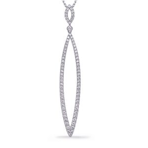 White Gold Diamond Necklace White Gold Diamond Necklace