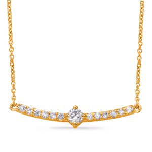 Yellow Gold Diamond Necklace Yellow Gold Diamond Necklace