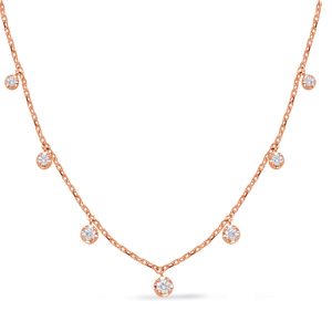 Rose Gold Diamond Necklace Rose Gold Diamond Necklace