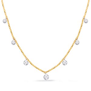 Yellow & White Gold Diamond Necklace Yellow & White Gold Diamond Necklace