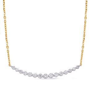 Yellow & White Gold Diamond Necklace Yellow & White Gold Diamond Necklace