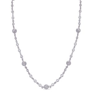White Gold Diamond Necklace White Gold Diamond Necklace