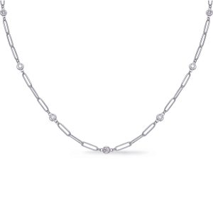 White Gold Diamond Necklace White Gold Diamond Necklace