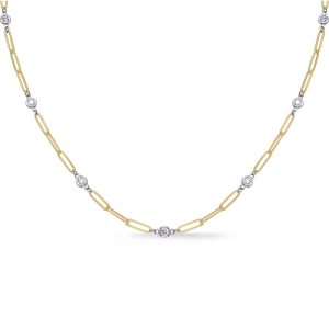 Yellow & White Gold Diamond Necklace Yellow & White Gold Diamond Necklace