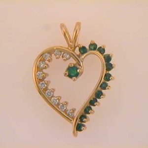 Emerald & Diamond Heart Emerald & Diamond Heart