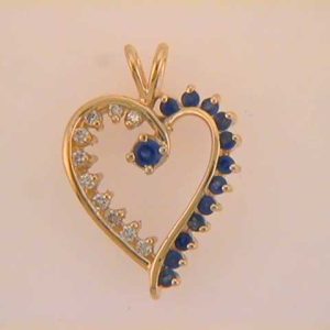 Sapphire & Diamond Pendant Sapphire Sapphire & Diamond Pendant Sapphire