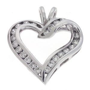 Channel Set Heart Pendant Channel Set Heart Pendant