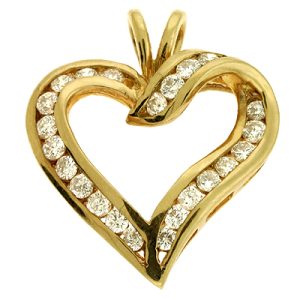 Channel Set Heart Pendant Channel Set Heart Pendant