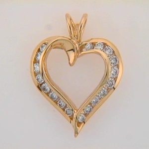 Channel Set Heart Pendant Channel Set Heart Pendant