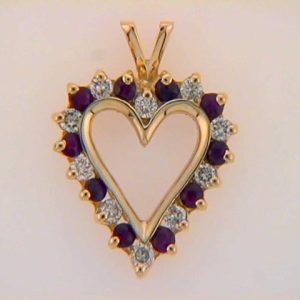 Ruby & Diamond Pendant Heart Ruby & Diamond Pendant Heart