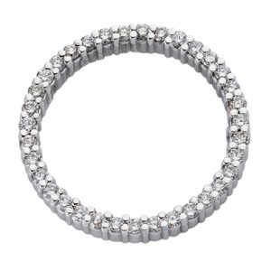 White Gold Circle Pendant. 1 Inch. White Gold Circle Pendant. 1 Inch.