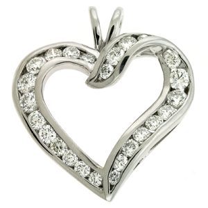 Channel Set Heart Pendant Channel Set Heart Pendant