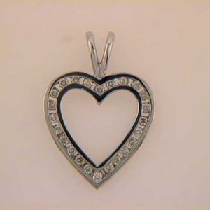 Channel Set White Gold Heart Channel Set White Gold Heart