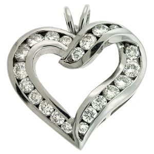 Channel Set Heart Pendant Channel Set Heart Pendant