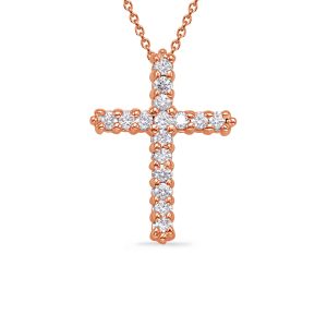 Rose Gold Diamond Cross Pendant Rose Gold Diamond Cross Pendant