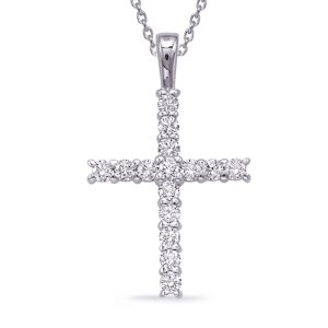 White Gold Diamond Cross Pendat White Gold Diamond Cross Pendat