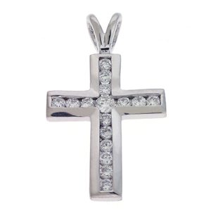 White Gold Diamond Cross White Gold Diamond Cross