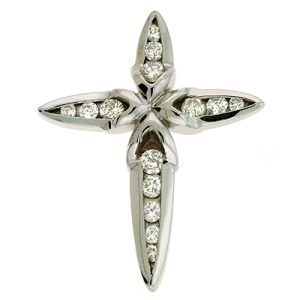 White Gold Diamond Cross White Gold Diamond Cross