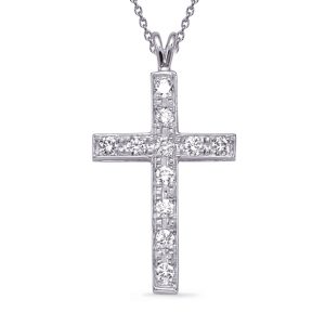 White Gold Cross Pendant White Gold Cross Pendant