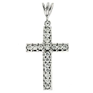 White Gold Diamond Cross White Gold Diamond Cross