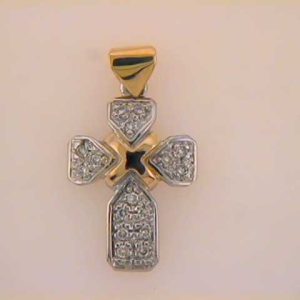 Two Tone Diamond Cross Two Tone Diamond Cross