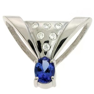 Tanznaite & Diamond Pendant Tanznaite & Diamond Pendant