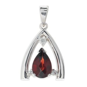 Garnet & Diamond Pendant Garnet & Diamond Pendant