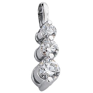 Three Stone Prong Charm Three Stone Prong Charm