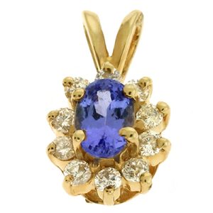 Tanzanite & Diamond Pendant