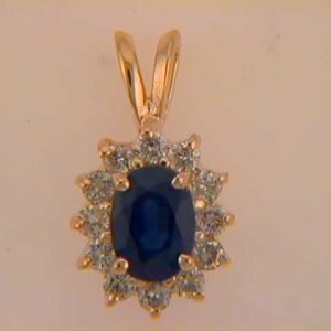 Sapphire & Diamond Pendant Sapphire & Diamond Pendant
