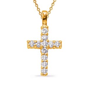 Shared Prong Cross Pendant Shared Prong Cross Pendant